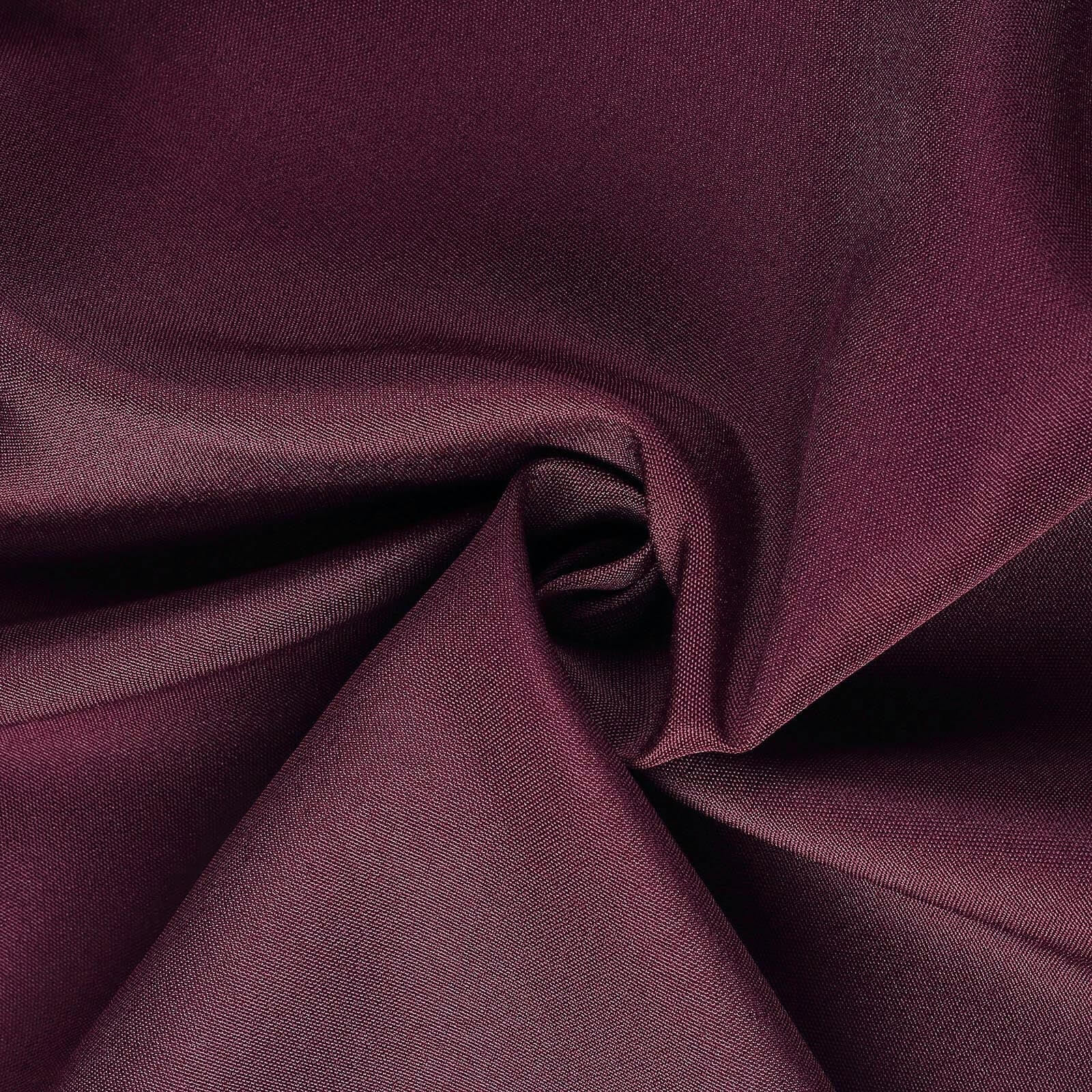 10 Pack Polyester Chair Cover for Banquet Chairs Burgundy - Stain-Resistant Reusable Slip-On Slipcover
