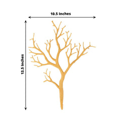 10-Pack Artificial Manzanita Tree Branch Metallic Gold for Vase Filler Home Wedding Centerpiece Ornament 14"