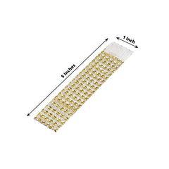 10 Pack Rhinestone Napkin Rings with Velcro Brooch Buckle Gold - Stylish Design for Chair Sashes