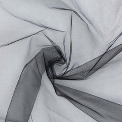 10 Pack Organza 23"x23" Napkins Black - Sheer Cloth Napkins