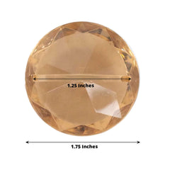 10-Pack Plastic Card Holder Stands Diamond Shaped Design Amber Crystal - Wedding Table Place Card Decorations 1.75"