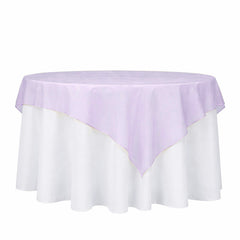 10 Pack Lavender Lilac Organza Table Overlay 72"x72" - Sheer Table Topper