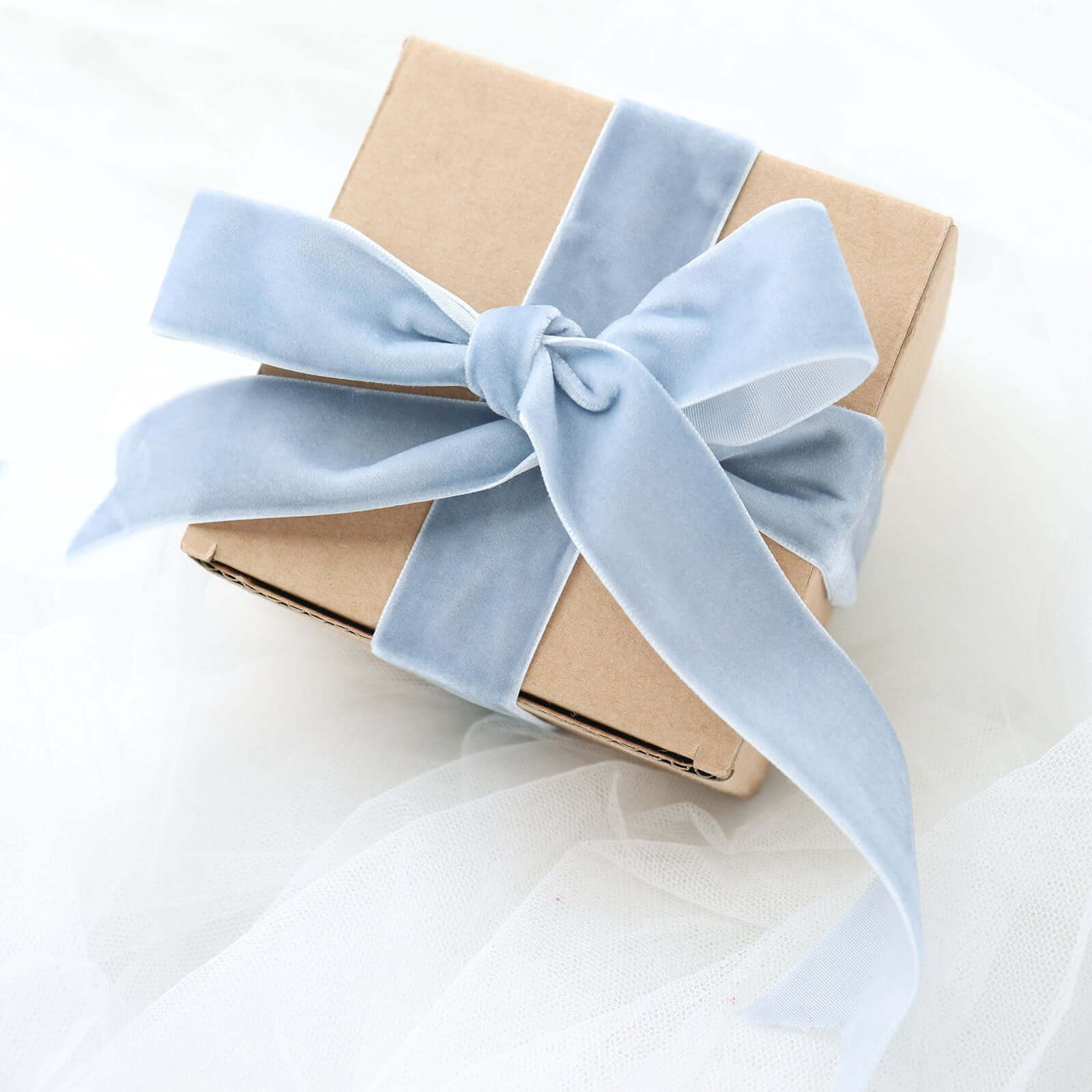 10 Yards Dusty Blue 1" Velvet Single Faced Ribbon Spool, DIY Craft Supplies, Velvet and Nylon Ribbon Roll