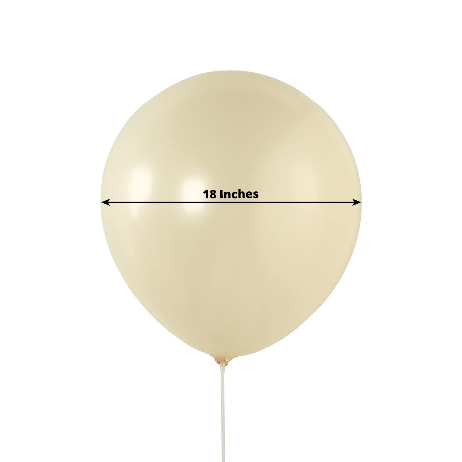 10 Pack Matte Pastel Cream Biodegradable Balloons 18", Round Eco-friendly Thick Latex Party Balloons