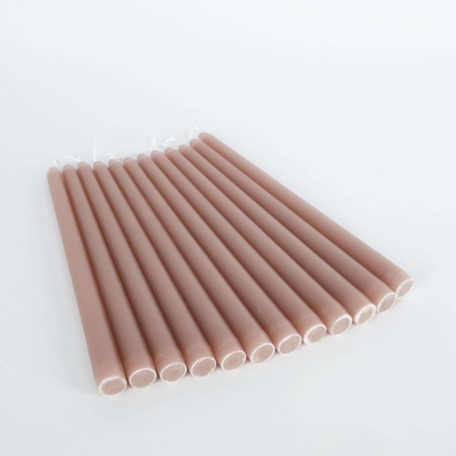10-Pack Taper Candles Premium Wax Design Dusty Rose - Unscented Candles for Upscale Settings 10"