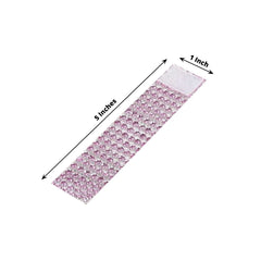 10 Pack Rhinestone Napkin Rings with Velcro Brooch Buckle Pink - Stylish Design for Chair Sashes