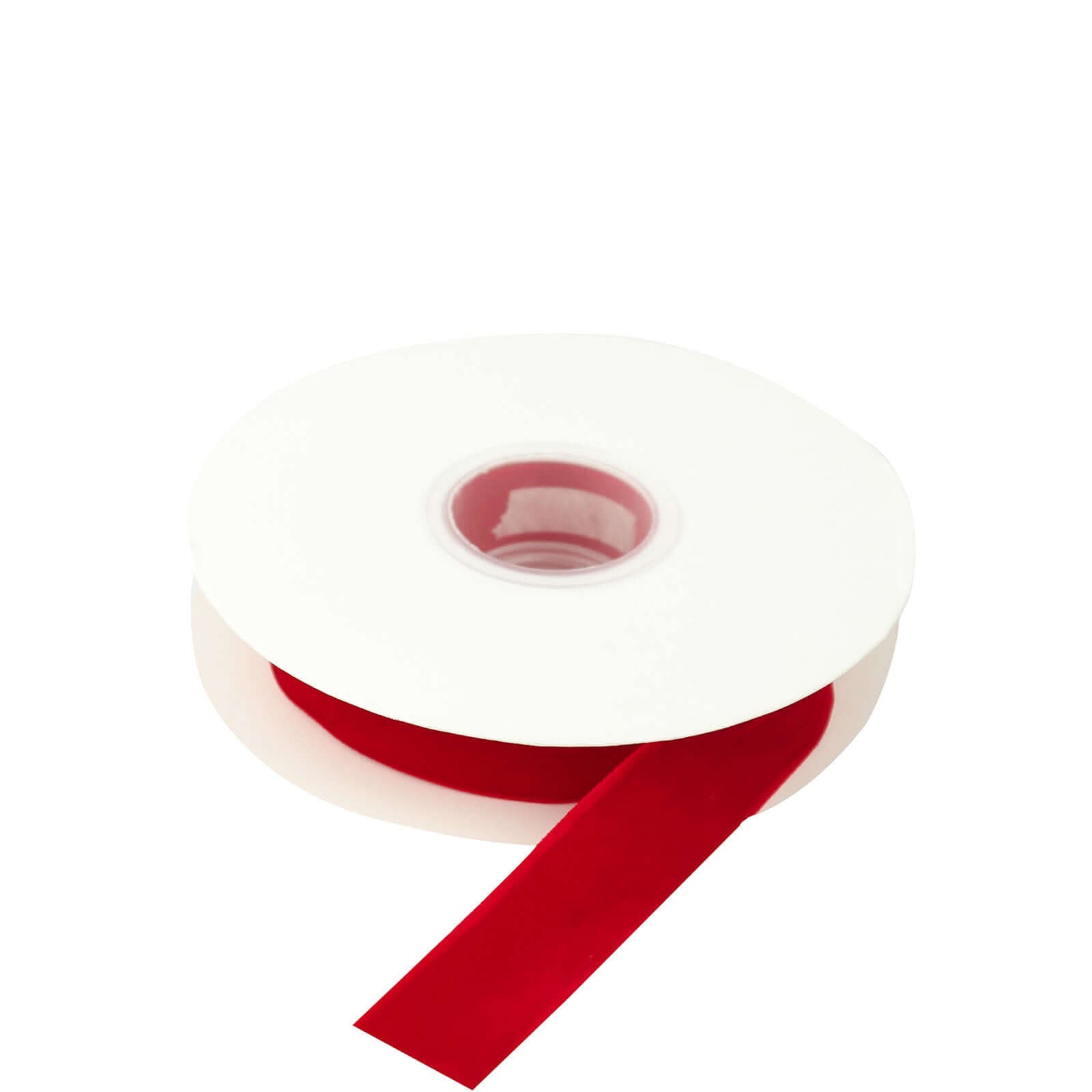 10 Yards Red 1" Velvet Single Faced Ribbon Spool, DIY Craft Supplies, Velvet and Nylon Ribbon Roll
