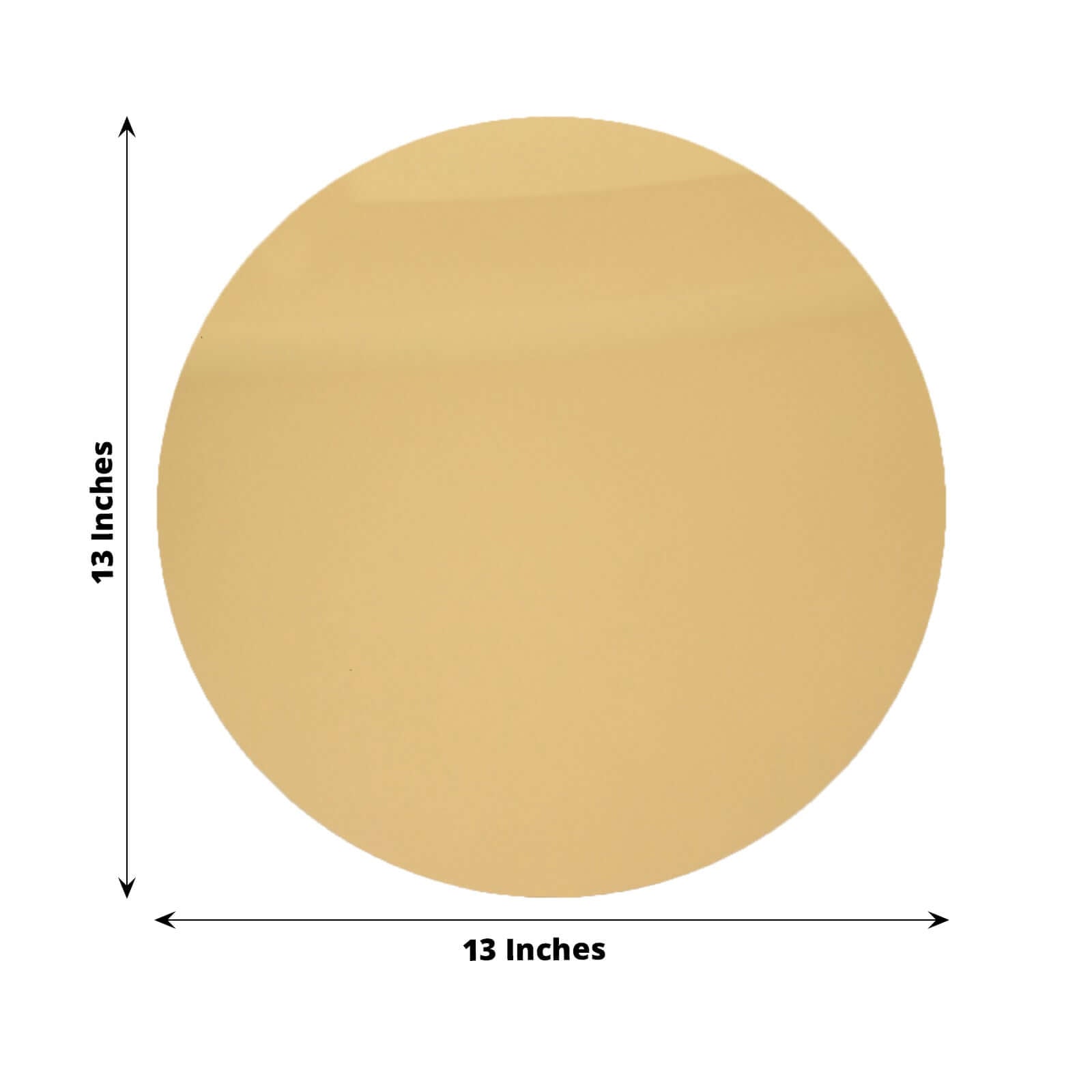 10-Pack Dining Plate Chargers Decorative Acrylic Mirror Gold Round - Lightweight Event Display 13"