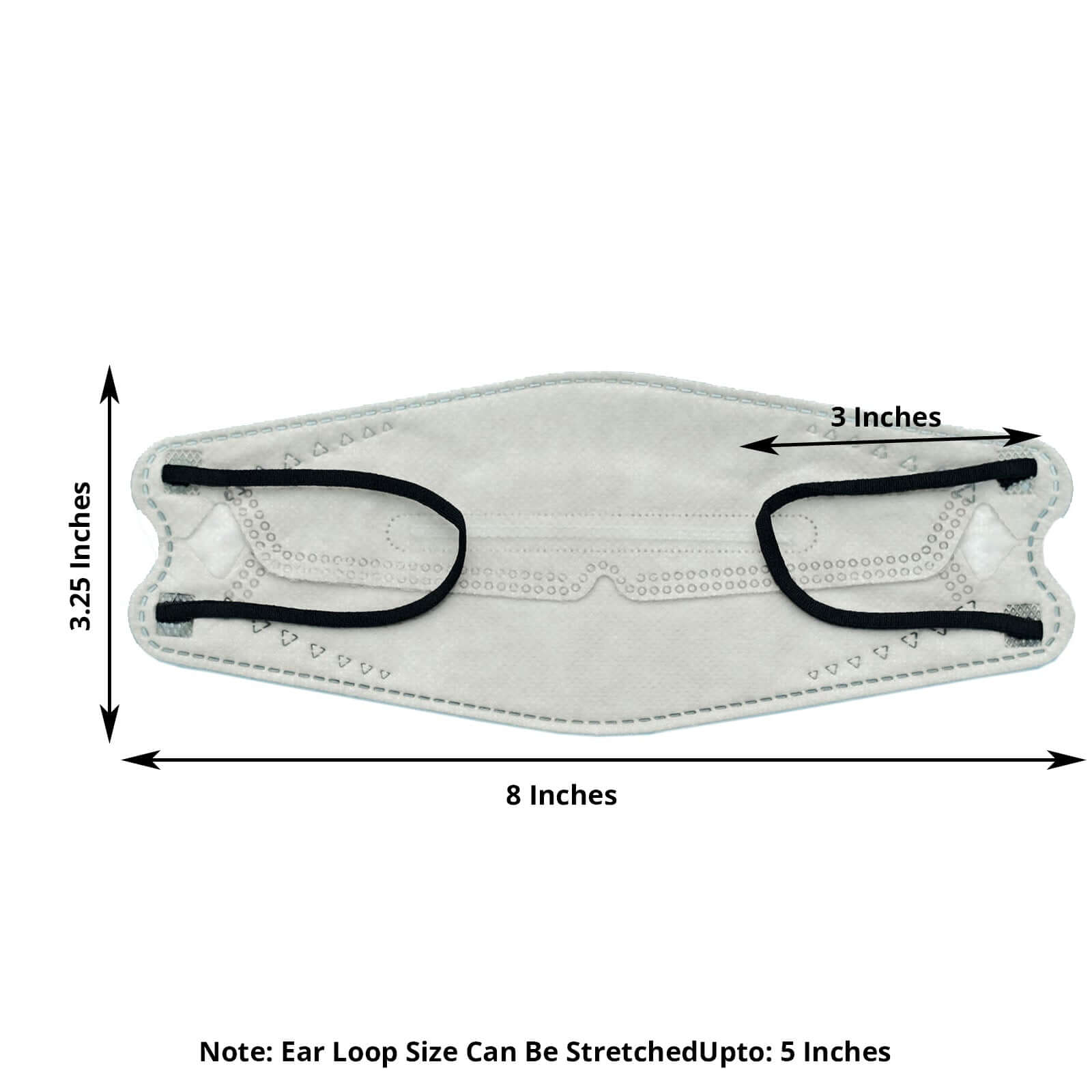 10 Pack Silver Breathable KF94 Face Mask, 3D Fish-Design Mouth Shields for Adult, 4-Layer Protective Face Masks with Adjustable Nose Clip