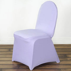 10 Pack Spandex Chair Covers for Banquet Chairs Lavender Lilac - Durable Reusable Stretch Slip-On Covers