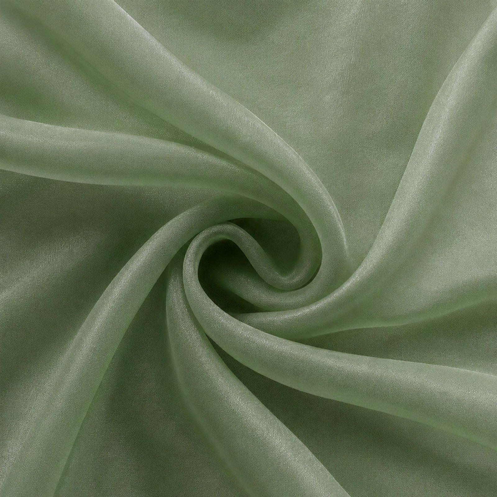 10 Pack Dusty Sage Green Organza Table Overlay 72"x72" - Sheer Table Topper