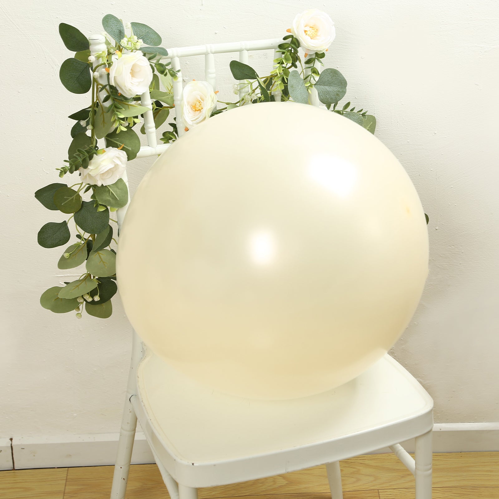 10 Pack Matte Pastel Cream Biodegradable Balloons 18", Round Eco-friendly Thick Latex Party Balloons