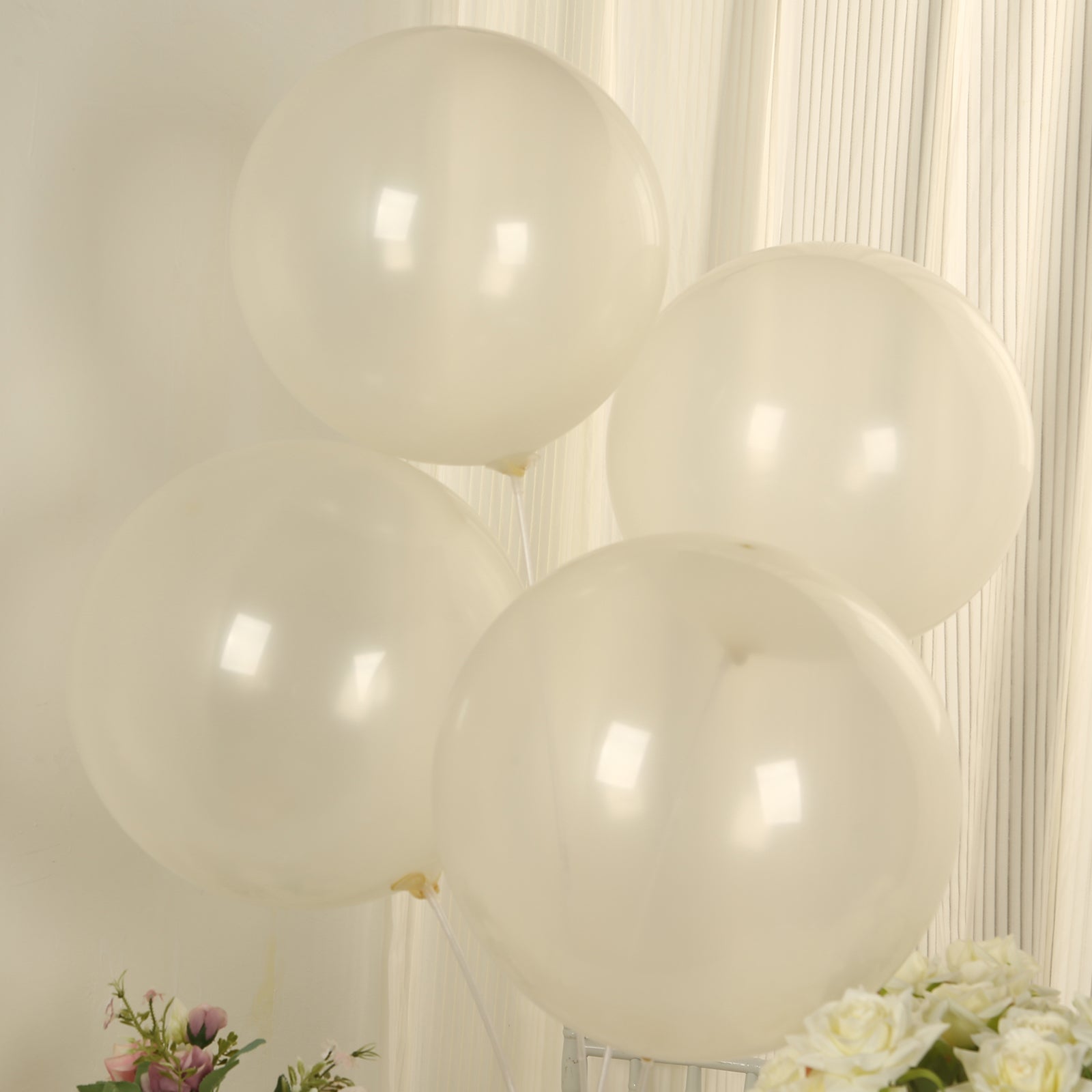 10 Pack Clear Biodegradable Balloons, 18" Thickened Extra Strong Eco-friendly Latex Helium Party Balloons
