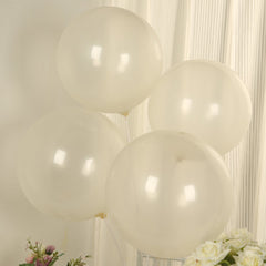 10 Pack Clear Biodegradable Balloons, 18" Thickened Extra Strong Eco-friendly Latex Helium Party Balloons