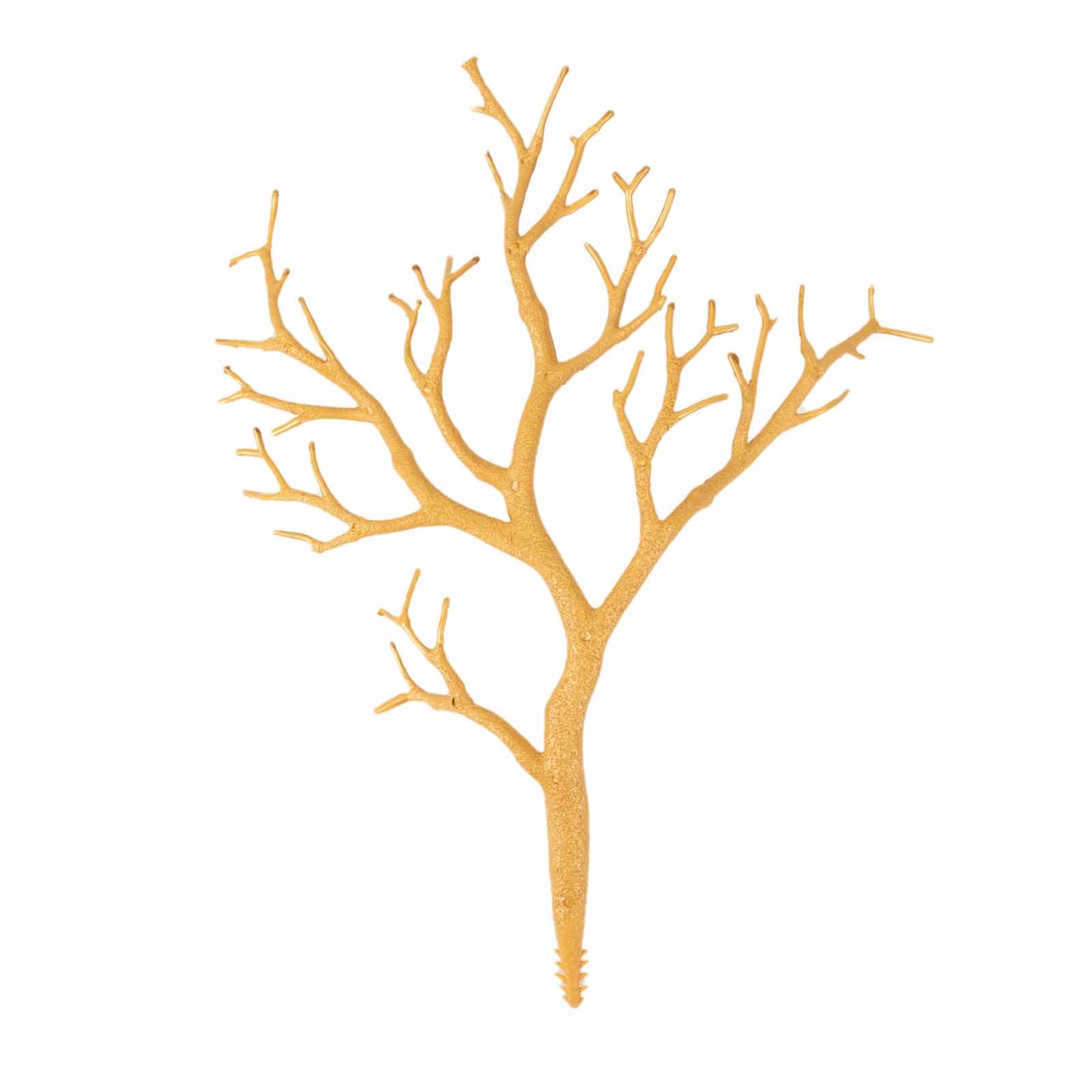 10-Pack Artificial Manzanita Tree Branch Metallic Gold for Vase Filler Home Wedding Centerpiece Ornament 14"