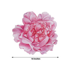 10-Pack Disposable Table Placemats with Pink Peony Flower Print - 400GSM Floral Cardboard Placemats for Dinner Parties & Gatherings 14"